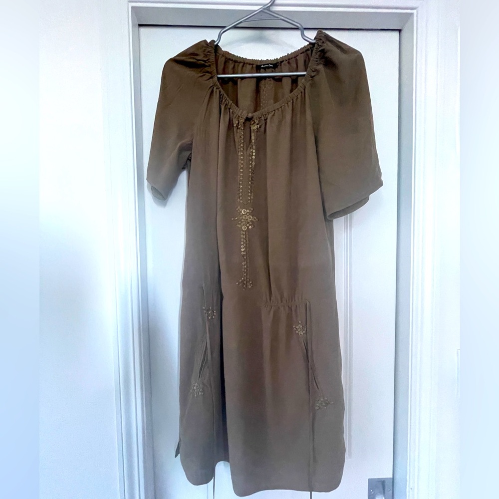 Massimo Dutti Dress in M in Brown
